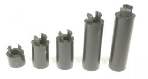 #8 Black Plastic Spacers With Mounting Notch