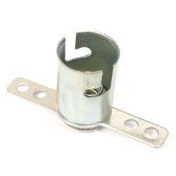 Miniature Bayonet Base 2-Lead Socket With Staple Down Mounting Bracket