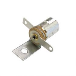 Miniature Bayonet Base 2-Lead Socket With Laydown Mounting Bracket