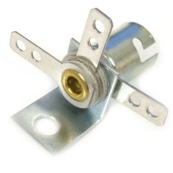 Miniature Bayonet Base 3-Lead Socket With Laydown Mounting Bracket