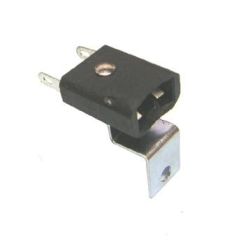 Miniature Wedge Base 2-Lead Socket With Front Mounting Bracket