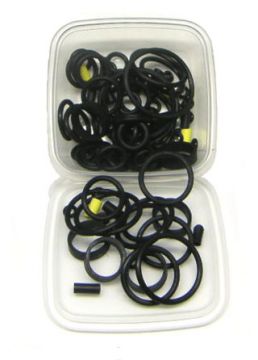 125-Piece Black Rubber Ring Set