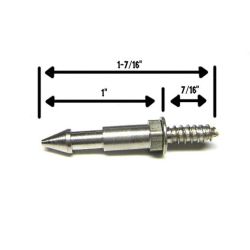 1-7/16" Tall Metal Post (with cutaway) With Wood Screw Base