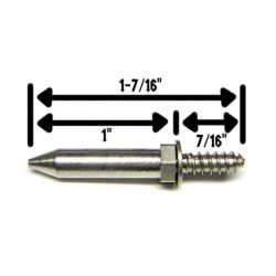 1-7/16" Tall Metal Post With Wood Screw Base