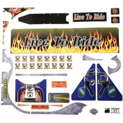 Stern Harley Davidson ((3rd Edition) Full Playfield Decal Set