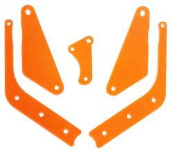 Fluorescent Orange Slingshot & Return Lane Protector Set For Iron Maiden