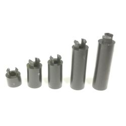 #8 Black Plastic Spacers With Mounting Notch