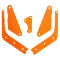 Fluorescent Orange Slingshot & Return Lane Protector Set For Iron Maiden