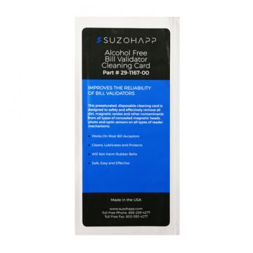 "Alcohol Free" Dollar Bill Cleaning Card