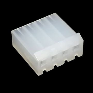 .156" (3.96mm) Crimp & Stuff 4-Position Housing With Locking Ramp