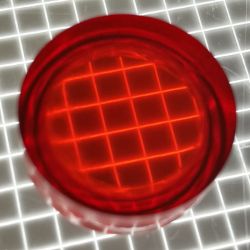 5/8" Round Transparent Plain Red Playfield Insert