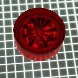 5/8" Round Transparent Starburst Red Playfield Insert