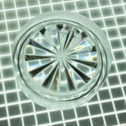 3/4" Round Transparent Starburst Clear Playfield Insert