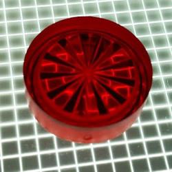 3/4" Round Transparent Starburst Red Playfield Insert