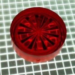 3/4" Round Transparent Starburst Red Playfield Insert