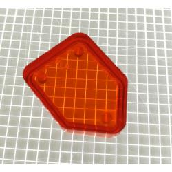 1" Shield Transparent Plain Amber Playfield Insert