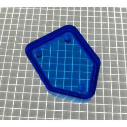 1" Shield Transparent Plain Blue Playfield Insert