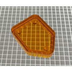 1" Shield Transparent Plain Orange Playfield Insert