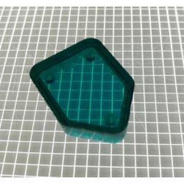 1" Shield Transparent Plain Teal Playfield Insert