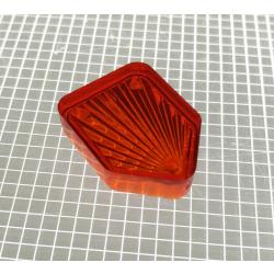 1" Shield Transparent Starburst Amber Playfield Insert