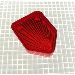 1" Shield Transparent Starburst Red Playfield Insert