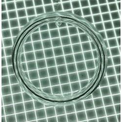 1" Round Transparent Plain Clear Playfield Insert