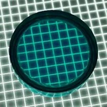 1" Round Transparent Plain Teal Playfield Insert