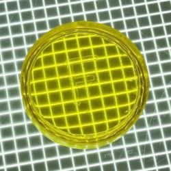 1" Round Transparent Plain Yellow Playfield Insert