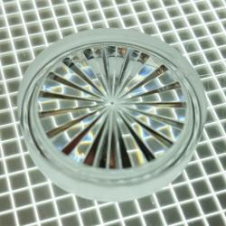1" Round Transparent Starburst Clear Playfield Insert