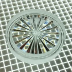 1" Round Transparent Starburst Clear Playfield Insert