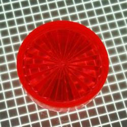 1" Round Transparent Starburst Fluorescent Orange Playfield Insert