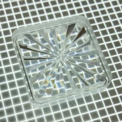 1" Square Transparent Starburst Clear Playfield Insert