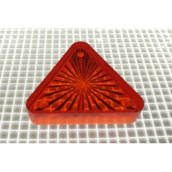 1-1/16" Equilateral Triangle Transparent Starburst Amber Playfield Insert