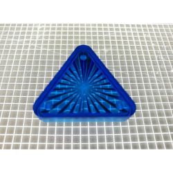 1-1/16" Equilateral Triangle Transparent Starburst Blue Playfield Insert