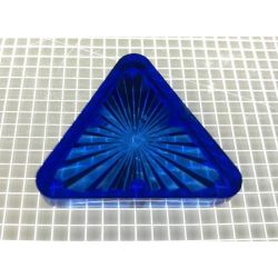 1-1/16" Equilateral Triangle Transparent Starburst Dark Blue Playfield Insert