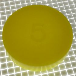 1-3/16" Round Opaque Plain Yellow Playfield Insert