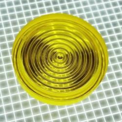 1-3/16" Round Transparent Concentric Circles Yellow Playfield Insert