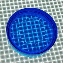 1-3/16" Round Transparent Gem Blue Playfield Insert