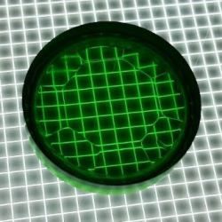 1-3/16" Round Transparent Gem Green Playfield Insert