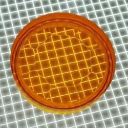 1-3/16" Round Transparent Gem Orange Playfield Insert