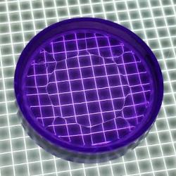 1-3/16" Round Transparent Gem Purple Playfield Insert