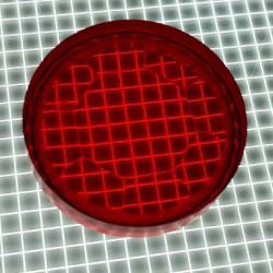 1-3/16" Round Transparent Gem Red Playfield Insert