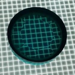1-3/16" Round Transparent Gem Teal Playfield Insert