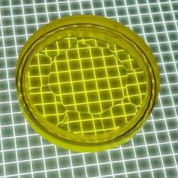 1-3/16" Round Transparent Gem Yellow Playfield Insert