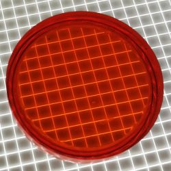 1-3/16" Round Transparent Plain Amber Playfield Insert