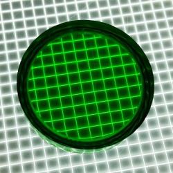 1-3/16" Round Transparent Plain Green Playfield Insert