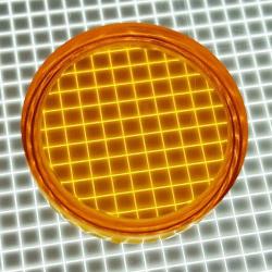 1-3/16" Round Transparent Plain Orange Playfield Insert