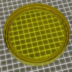1-3/16" Round Transparent Plain Yellow Playfield Insert