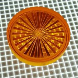 1-3/16" Round Transparent Starburst Orange Playfield Insert