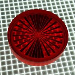 1-3/16" Round Transparent Starburst Red Playfield Insert
